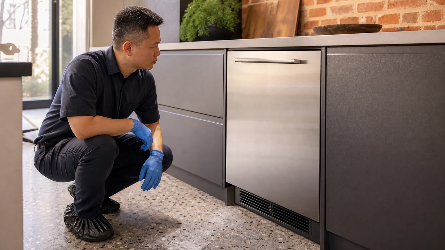 Undercounter ice maker diagnostic visit in Belmont